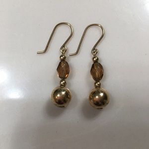 New Brown beaded earrings